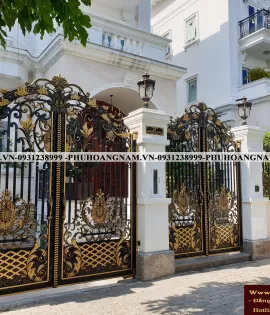 CỬA CỔNG NHÔM BIỆT THỰ MÃ CCN-010
