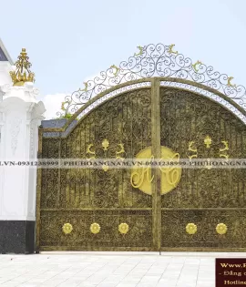 CỬA CỔNG SẮT HOA VĂN MẪU KÍN