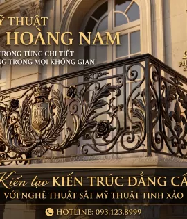 Lan Can Ban Công Sắt Rèn Cổ Điển Cao Cấp Phú Hoàng Nam | Thiết Kế & Thi Công Toàn Quốc
