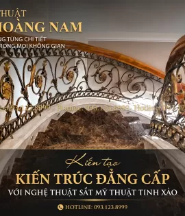Lan Can Cầu Thang Sắt Rèn Cao Cấp Phú Hoàng Nam | Thiết Kế Đẹp, Sang Trọng