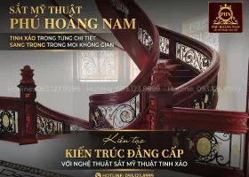 Lan Can Cầu Thang Sắt Mỹ Thuật Phú Hoàng Nam – Kiến Tạo Đẳng Cấp Cho Không Gian Sống