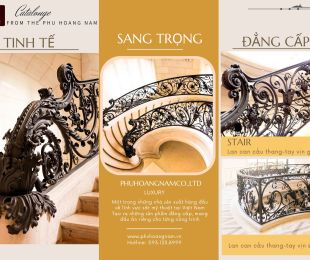 Lan Can Cầu Thang Sắt Mỹ Thuật Cao Cấp PHN