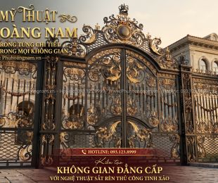 Cửa Cổng Sắt Mỹ Thuật Biệt Thự Cao Cấp Phú Hoàng Nam | Thiết Kế Độc Quyền, Thi Công Miền Nam