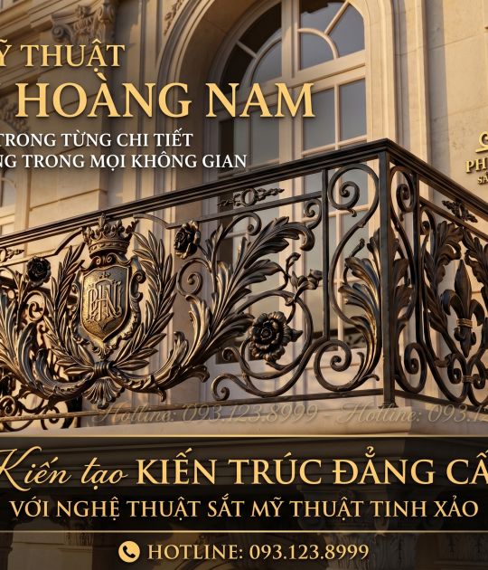Lan Can Ban Công Sắt Rèn Cổ Điển Cao Cấp Phú Hoàng Nam | Thiết Kế & Thi Công Toàn Quốc