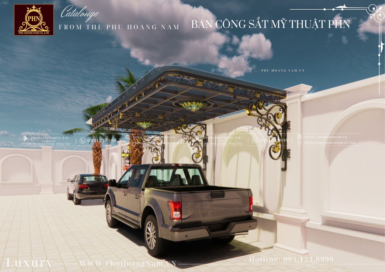 Mái che sắt mỹ thuật PHN