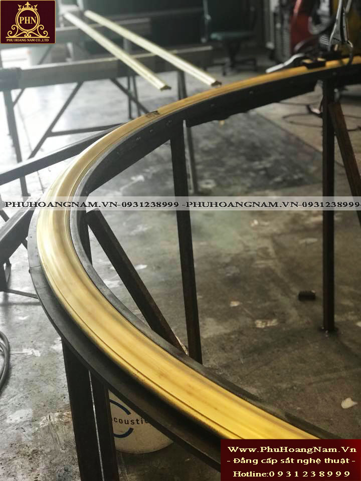 Sản xuất thi công lắp đặt Tay vịn đồng