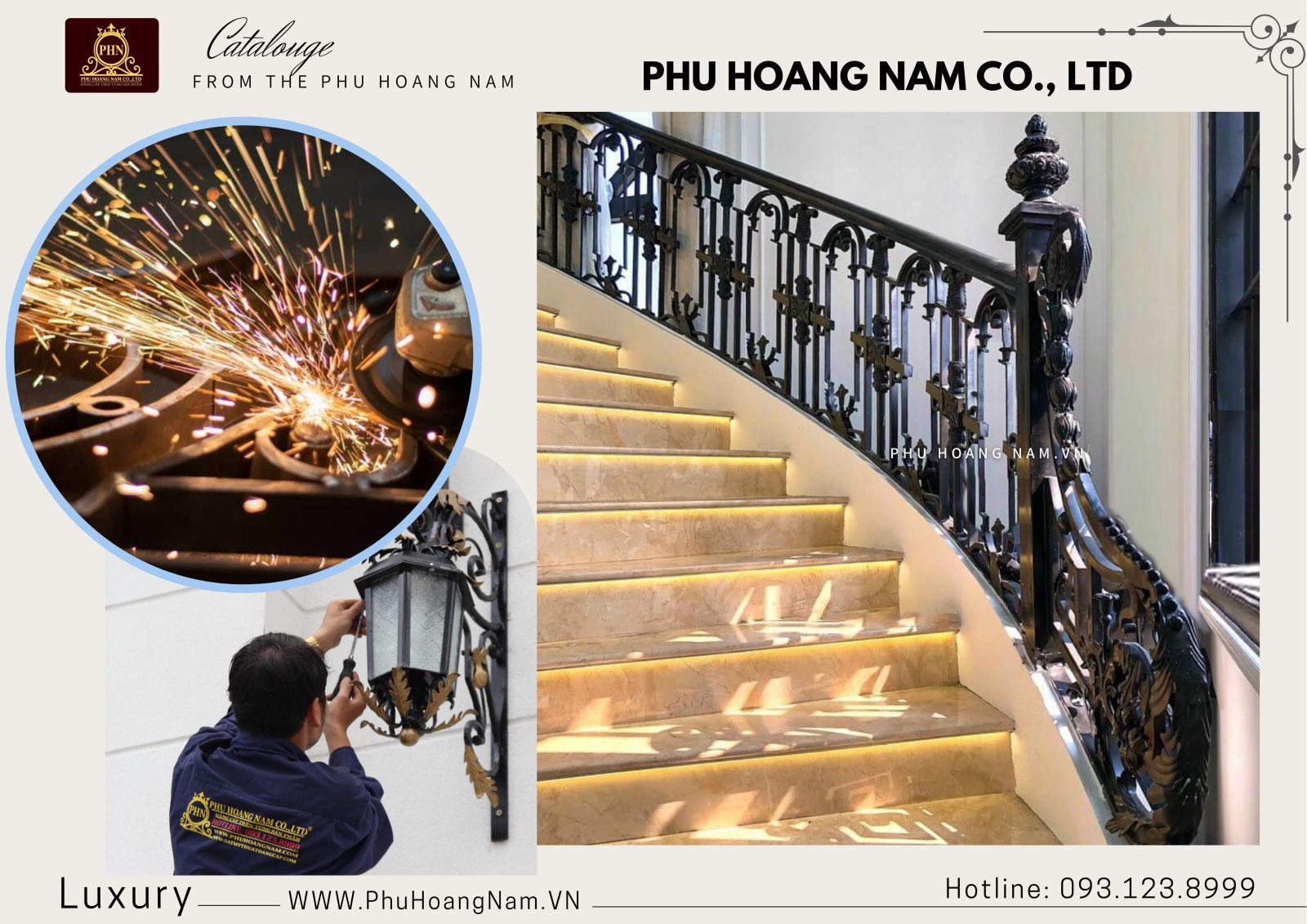 cầu thang sắt mỹ nghệ PHN