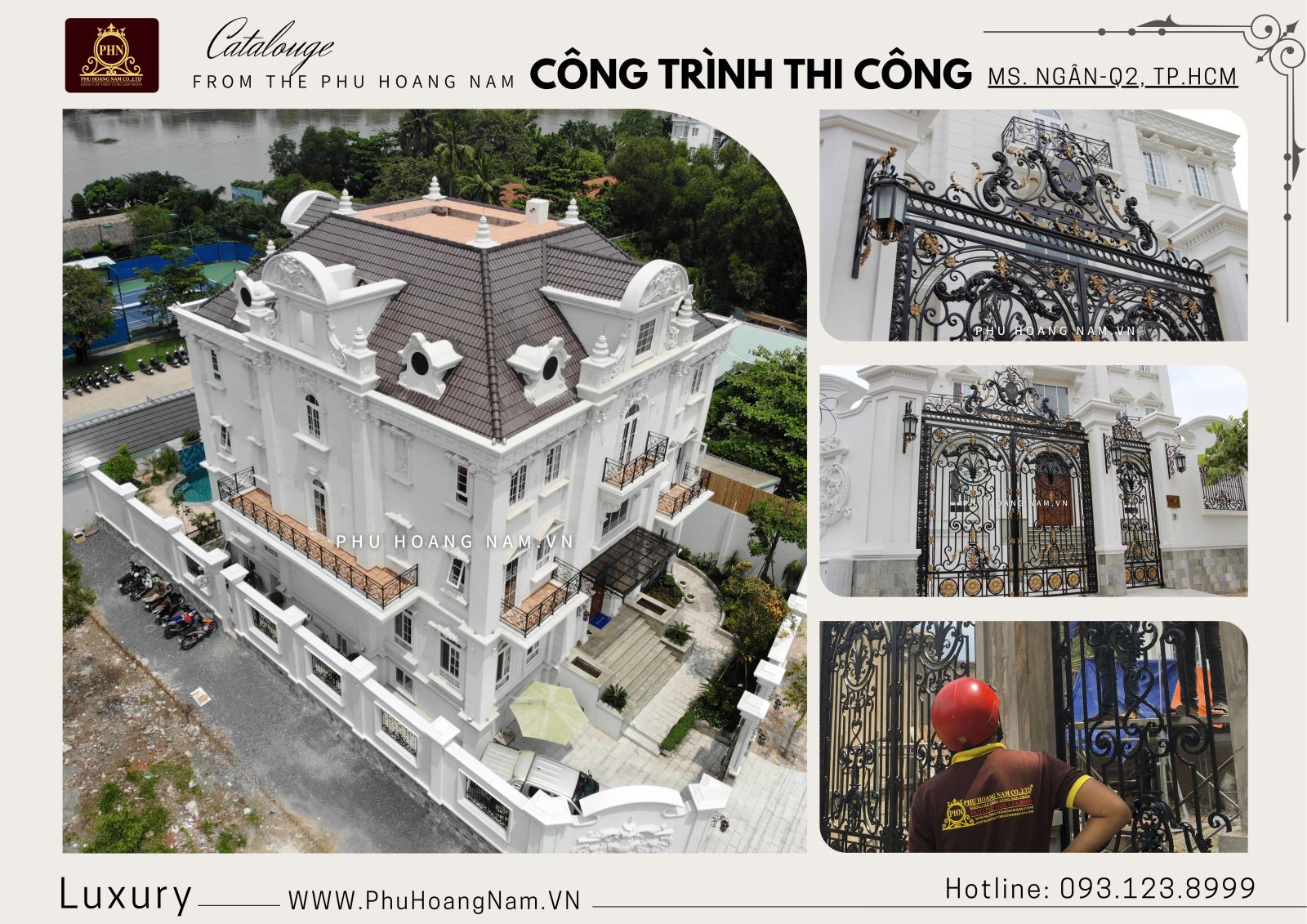 Cửa cổng sắt mỹ nghệ PHN