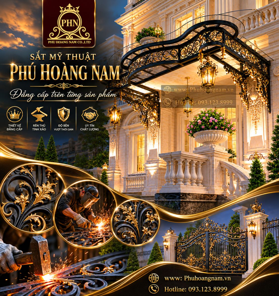 Báo giá sơn cửa cổng sắt mỹ thuật