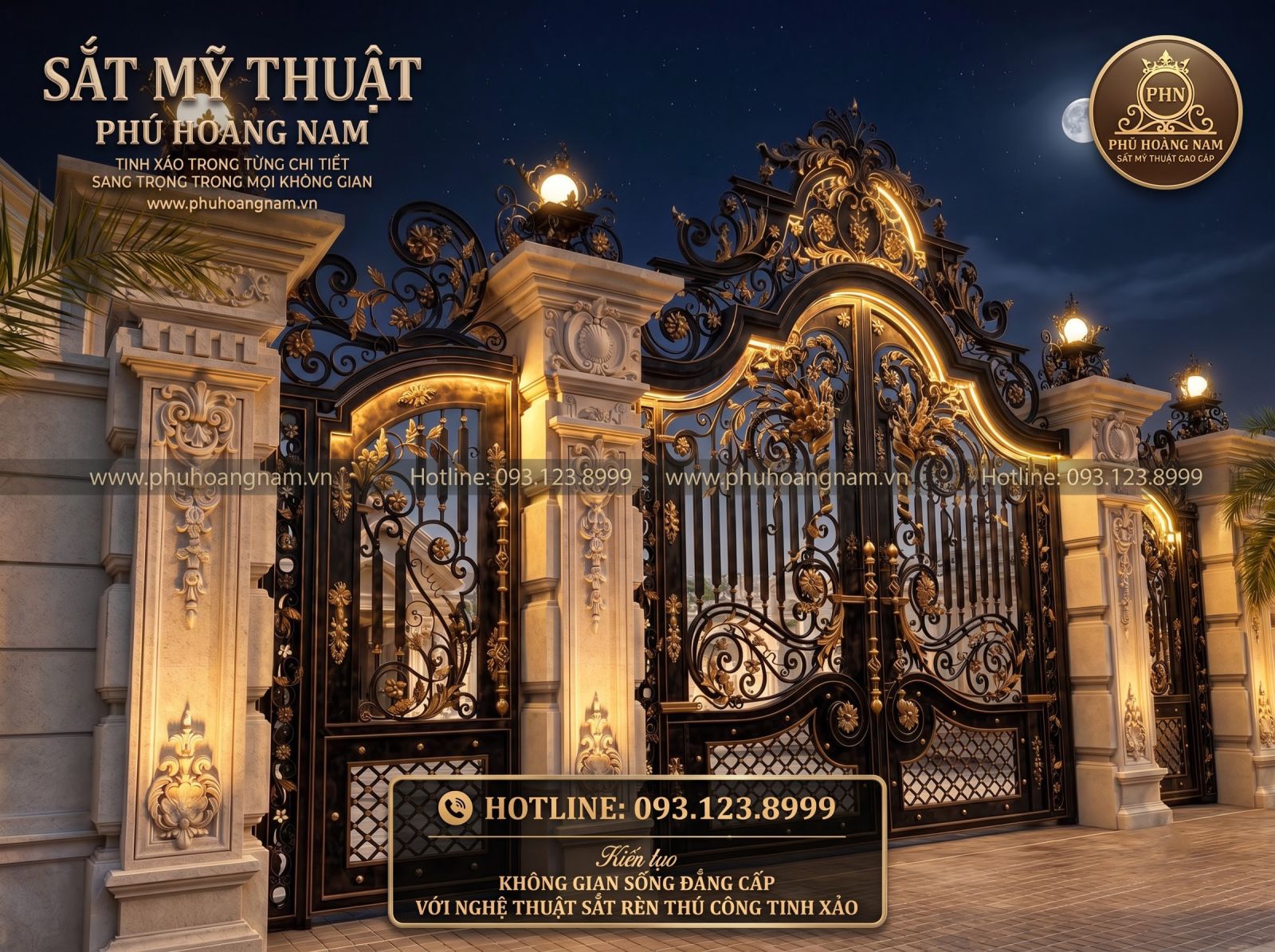 Cửa cổng sắt mỹ thuật 