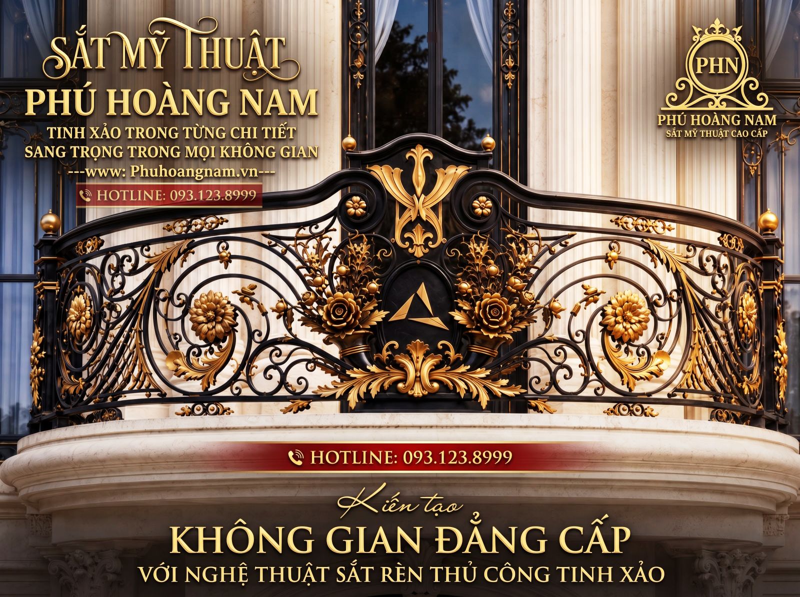 Lan Can Ban Công Sắt Rèn Cao Cấp – Phú Hoàng Nam