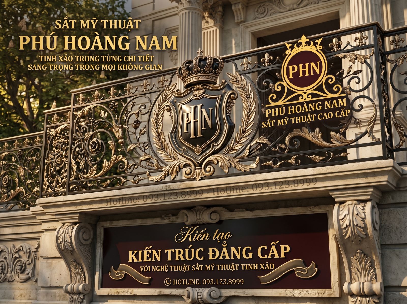 LAN CAN BAN CÔNG SẮT RÈN CỔ ĐIỂN PHÚ HOÀNG NAM – KIẾN TẠO ĐẲNG CẤP CHO MỌI CÔNG TRÌNH