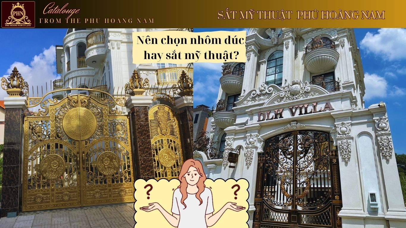 tư vấn chọn sắt mỹ thuật hay hợp kim nhôm đúc