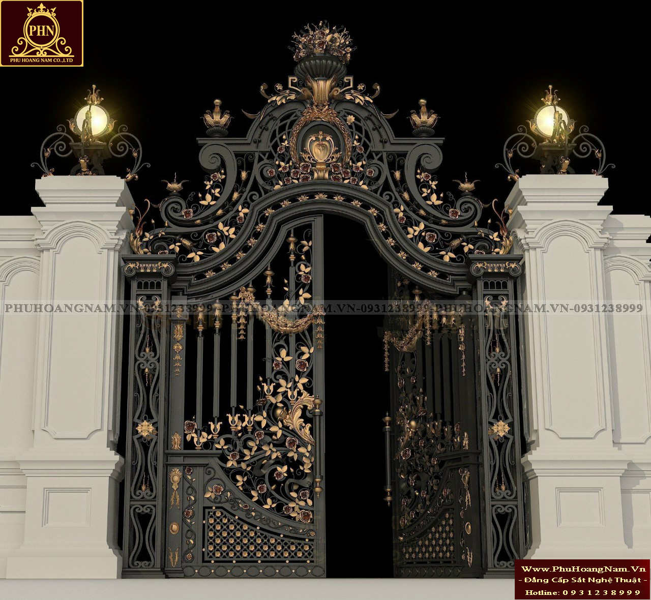 cửa cổng biệt thự cổ điển