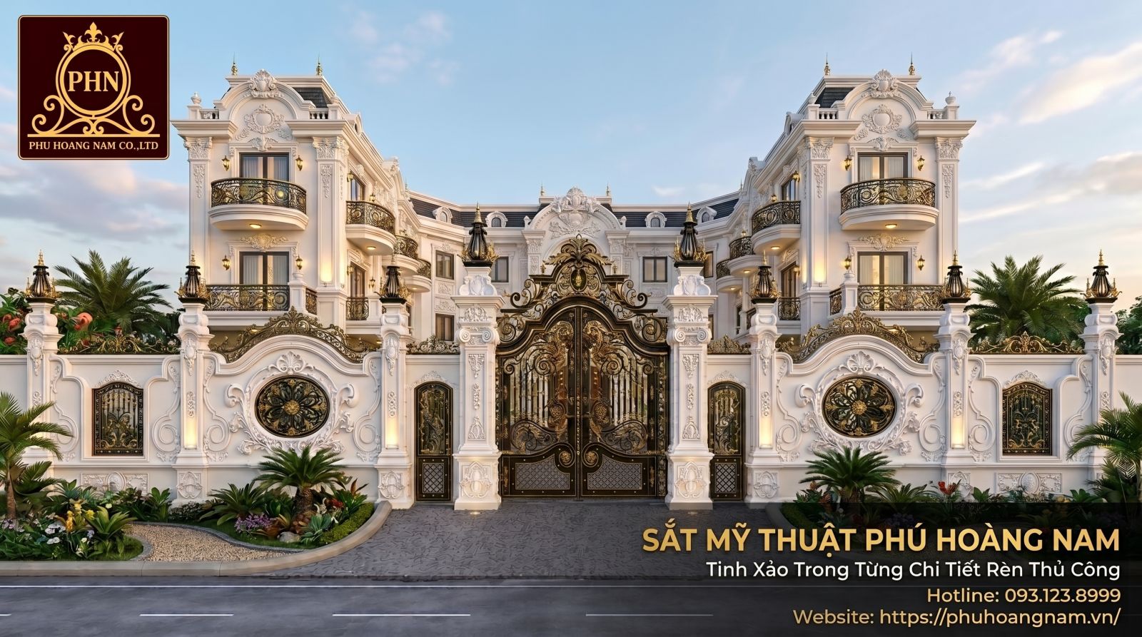 Cửa cổng Biệt thự Phú Hoàng Nam